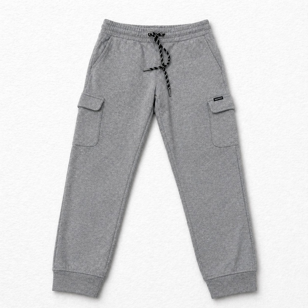 Natix Jogger Sweatpants Mens M Gray Cargo Pockets Fleece Lounge Athletic